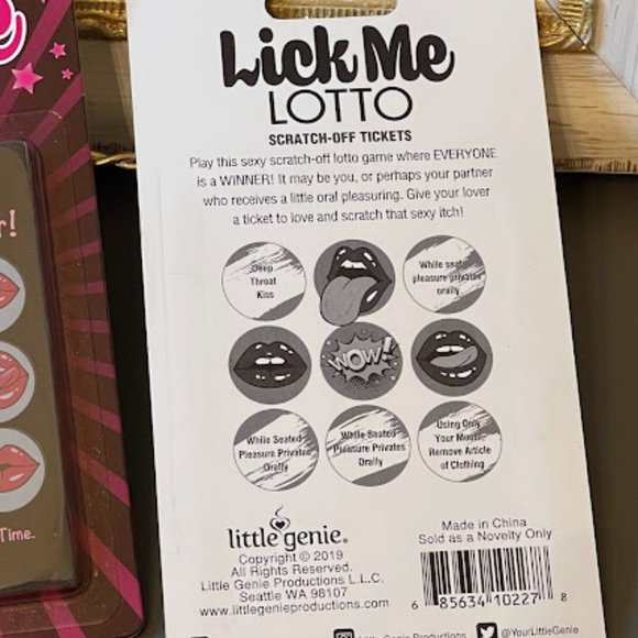Lick Me Lotto- Scratch off Tickets- Perfect Gift-Couple Gift - Picture 3 of 3